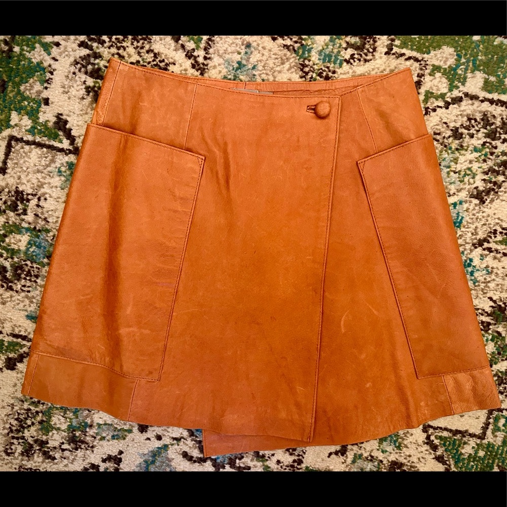ASOS real leather mini skirt, size 4